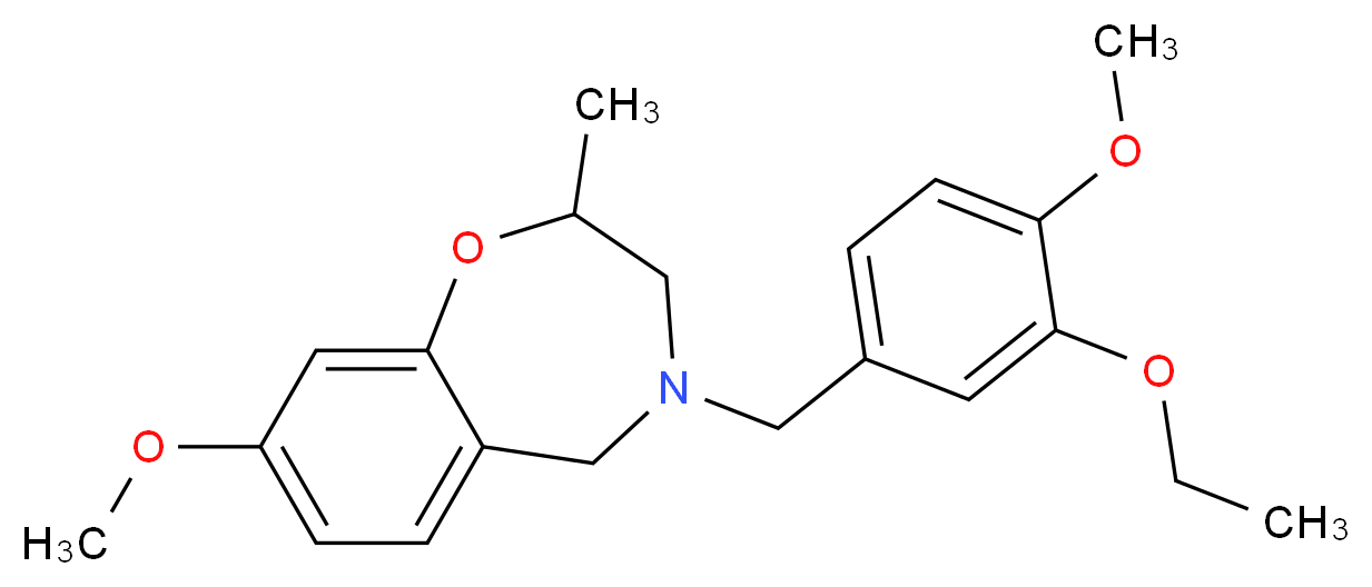 4-(3-ethoxy-4-methoxybenzyl)-8-methoxy-2-methyl-2,3,4,5-tetrahydro-1,4-benzoxazepine_Molecular_structure_CAS_)