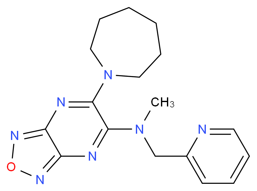 6-(1-azepanyl)-N-methyl-N-(2-pyridinylmethyl)[1,2,5]oxadiazolo[3,4-b]pyrazin-5-amine_Molecular_structure_CAS_)