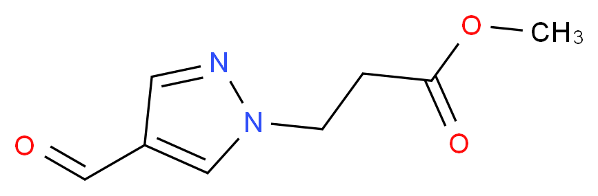 Methyl 3-(4-formyl-1H-pyrazol-1-yl)propanoate_Molecular_structure_CAS_1215295-99-0)