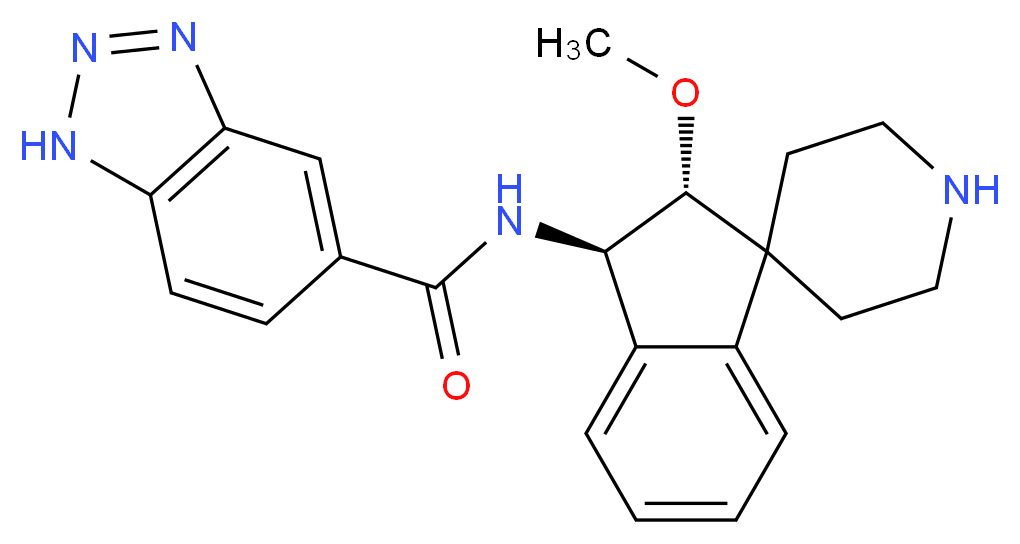 N-[(2R*,3R*)-2-methoxy-2,3-dihydrospiro[indene-1,4'-piperidin]-3-yl]-1H-1,2,3-benzotriazole-5-carboxamide_Molecular_structure_CAS_)