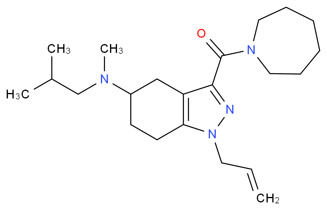 1-allyl-3-(1-azepanylcarbonyl)-N-isobutyl-N-methyl-4,5,6,7-tetrahydro-1H-indazol-5-amine_Molecular_structure_CAS_)