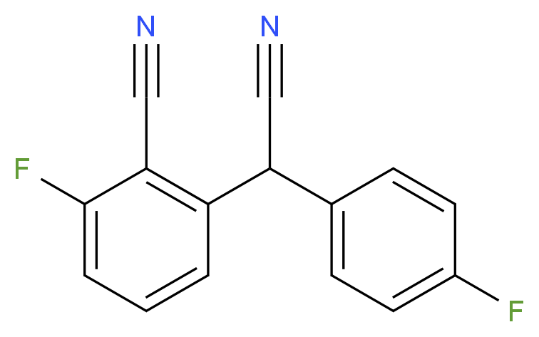 2-[Cyano(4-fluorophenyl)methyl]-6-fluorobenzenecarbonitrile_Molecular_structure_CAS_)