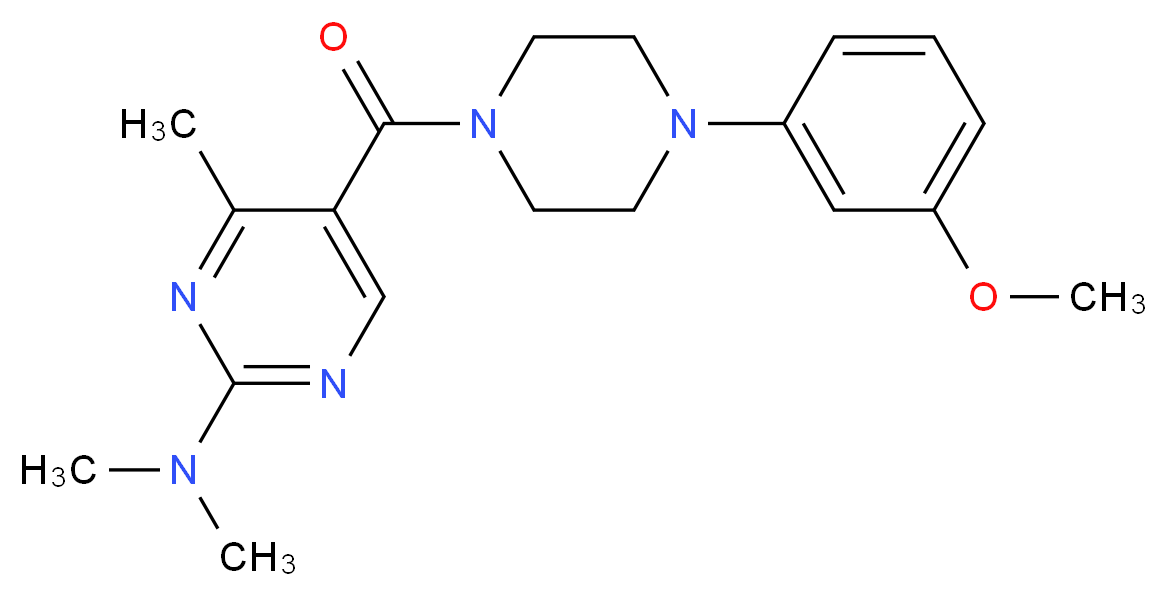 5-{[4-(3-methoxyphenyl)-1-piperazinyl]carbonyl}-N,N,4-trimethyl-2-pyrimidinamine_Molecular_structure_CAS_)