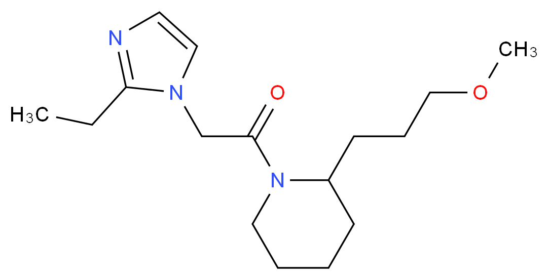 1-[(2-ethyl-1H-imidazol-1-yl)acetyl]-2-(3-methoxypropyl)piperidine_Molecular_structure_CAS_)