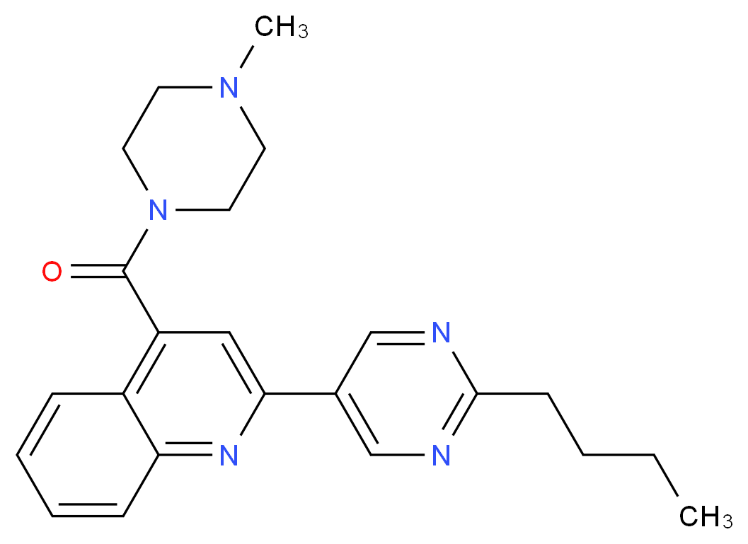 2-(2-butylpyrimidin-5-yl)-4-[(4-methylpiperazin-1-yl)carbonyl]quinoline_Molecular_structure_CAS_)