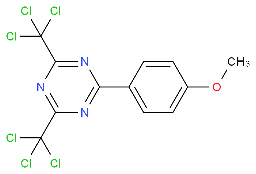 4,6-Bis(trichloromethyl)-2-(4-methoxyphenyl)-1,3,5-triazine_Molecular_structure_CAS_3584-23-4)