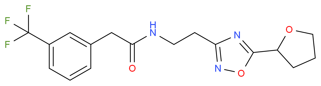N-{2-[5-(tetrahydrofuran-2-yl)-1,2,4-oxadiazol-3-yl]ethyl}-2-[3-(trifluoromethyl)phenyl]acetamide_Molecular_structure_CAS_)