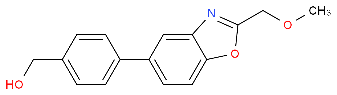 {4-[2-(methoxymethyl)-1,3-benzoxazol-5-yl]phenyl}methanol_Molecular_structure_CAS_)