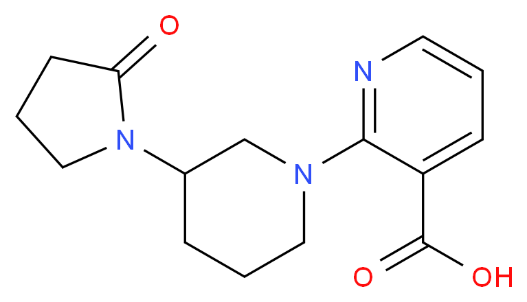 2-[3-(2-oxopyrrolidin-1-yl)piperidin-1-yl]nicotinic acid_Molecular_structure_CAS_)