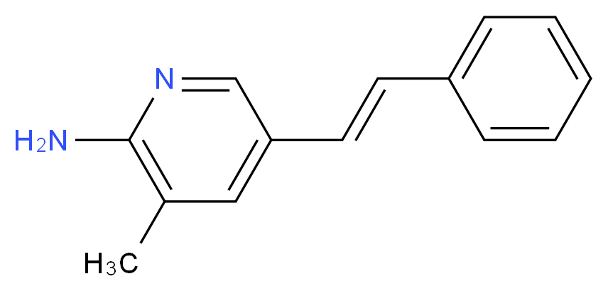 3-methyl-5-[(E)-2-phenylvinyl]pyridin-2-amine_Molecular_structure_CAS_)