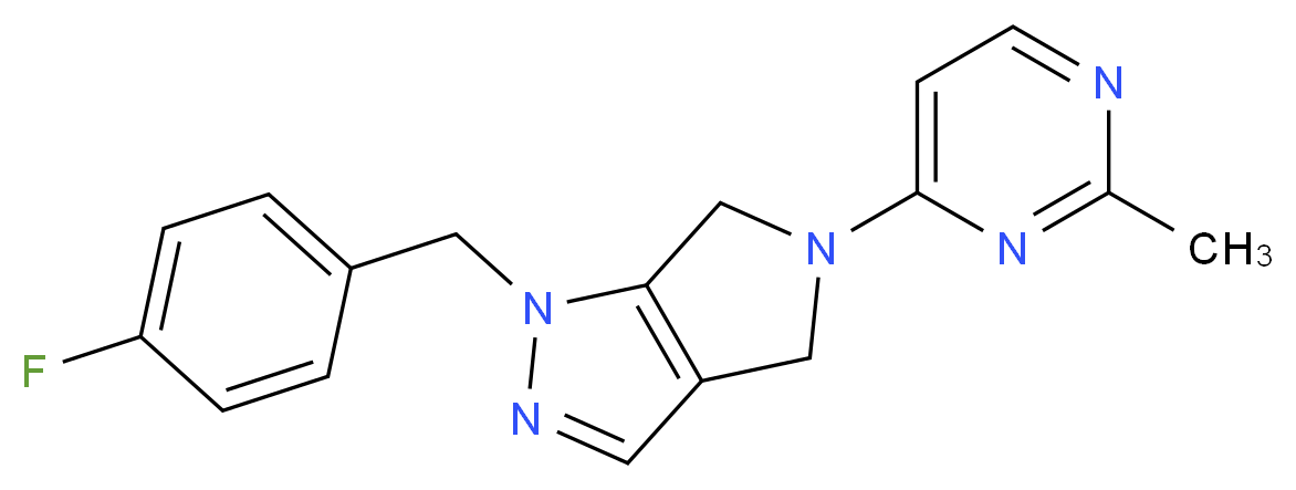 1-(4-fluorobenzyl)-5-(2-methylpyrimidin-4-yl)-1,4,5,6-tetrahydropyrrolo[3,4-c]pyrazole_Molecular_structure_CAS_)