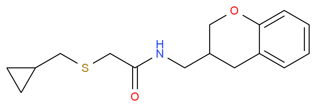 2-[(cyclopropylmethyl)thio]-N-(3,4-dihydro-2H-chromen-3-ylmethyl)acetamide_Molecular_structure_CAS_)