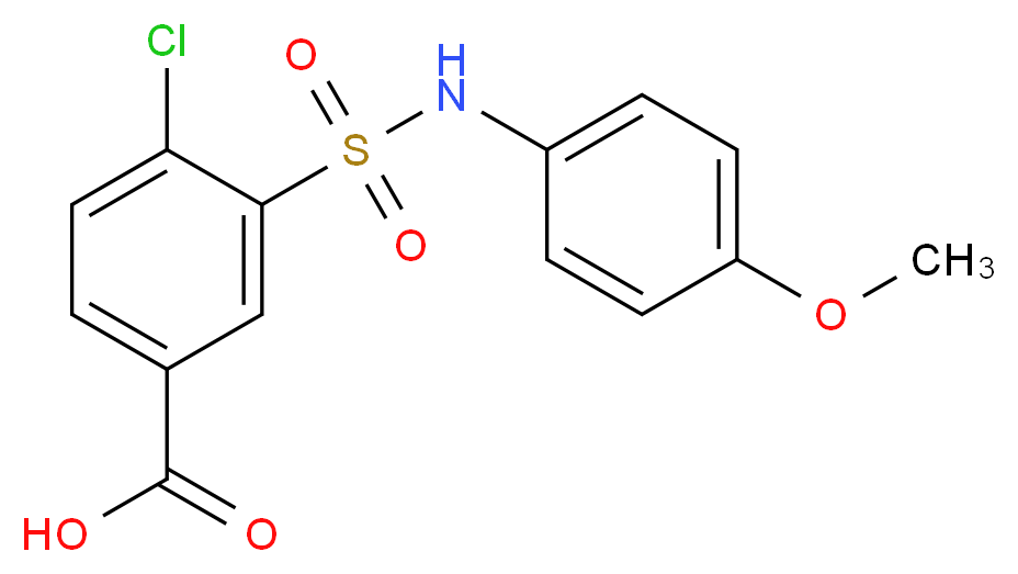 4-Chloro-3-(4-methoxy-phenylsulfamoyl)-benzoic acid_Molecular_structure_CAS_)