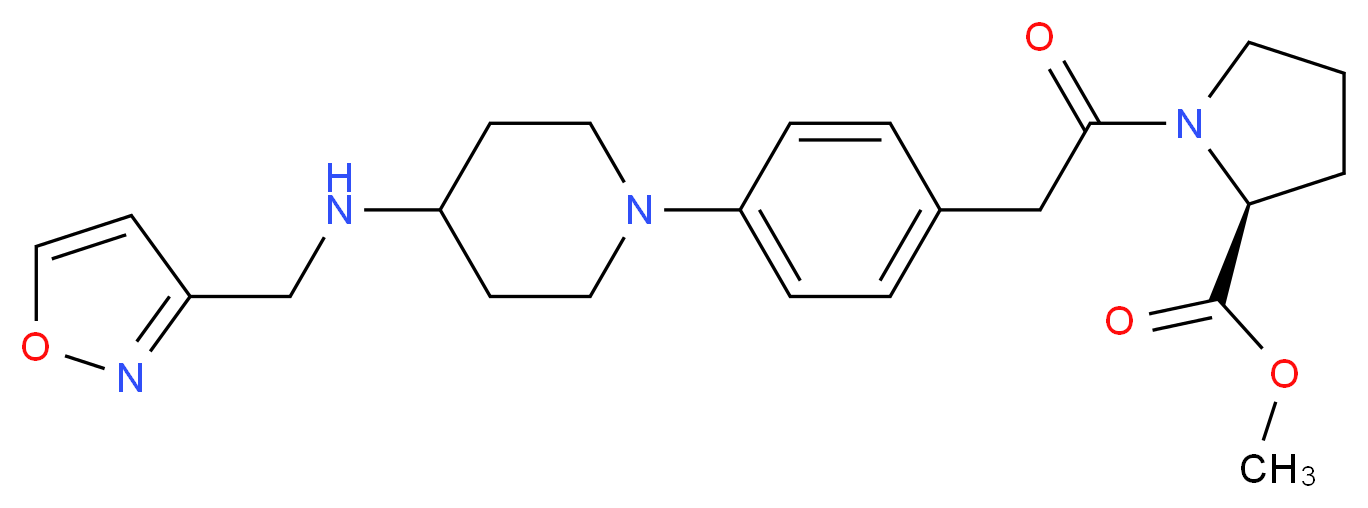 methyl 1-[(4-{4-[(3-isoxazolylmethyl)amino]-1-piperidinyl}phenyl)acetyl]-L-prolinate_Molecular_structure_CAS_)