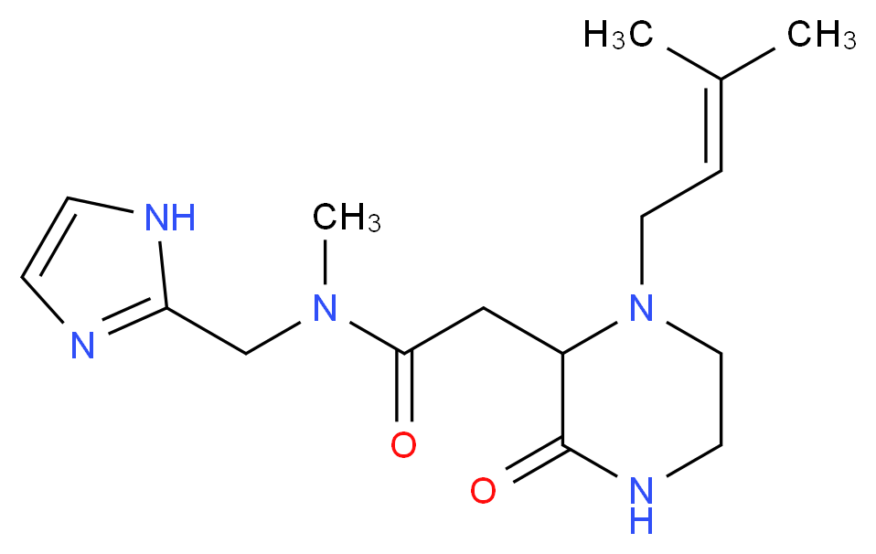 N-(1H-imidazol-2-ylmethyl)-N-methyl-2-[1-(3-methyl-2-buten-1-yl)-3-oxo-2-piperazinyl]acetamide_Molecular_structure_CAS_)