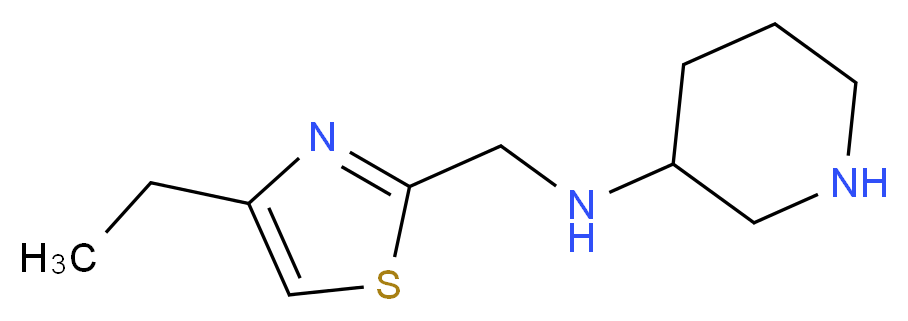 N-[(4-ethyl-1,3-thiazol-2-yl)methyl]piperidin-3-amine_Molecular_structure_CAS_)