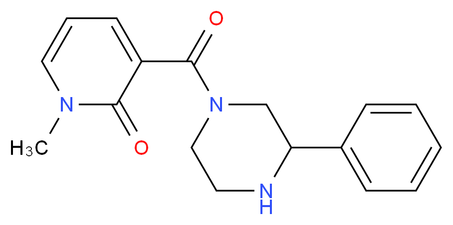 1-methyl-3-[(3-phenylpiperazin-1-yl)carbonyl]pyridin-2(1H)-one_Molecular_structure_CAS_)