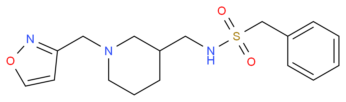 N-{[1-(3-isoxazolylmethyl)-3-piperidinyl]methyl}-1-phenylmethanesulfonamide_Molecular_structure_CAS_)