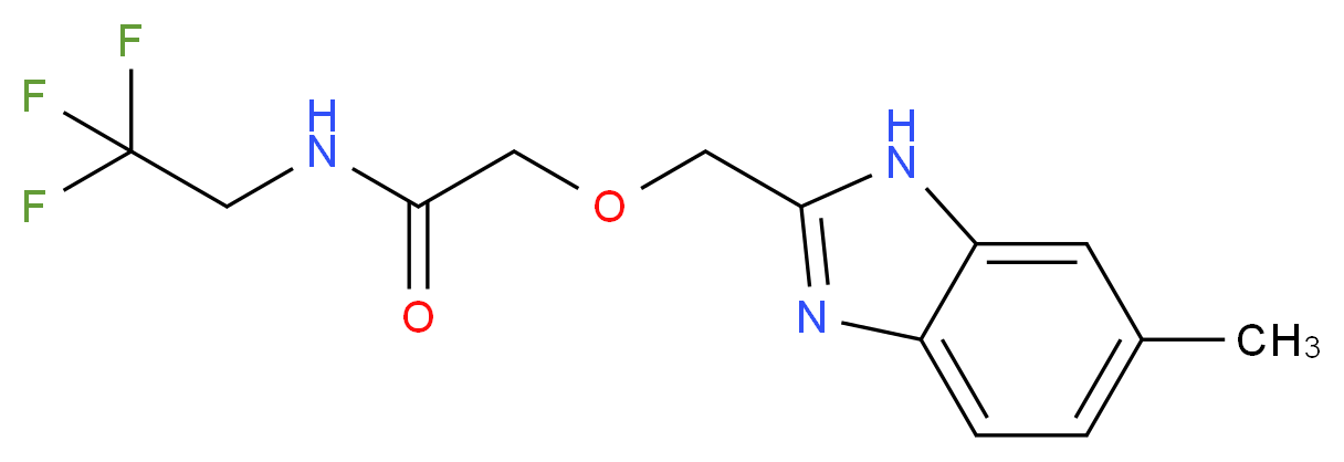 2-[(6-methyl-1H-benzimidazol-2-yl)methoxy]-N-(2,2,2-trifluoroethyl)acetamide_Molecular_structure_CAS_)