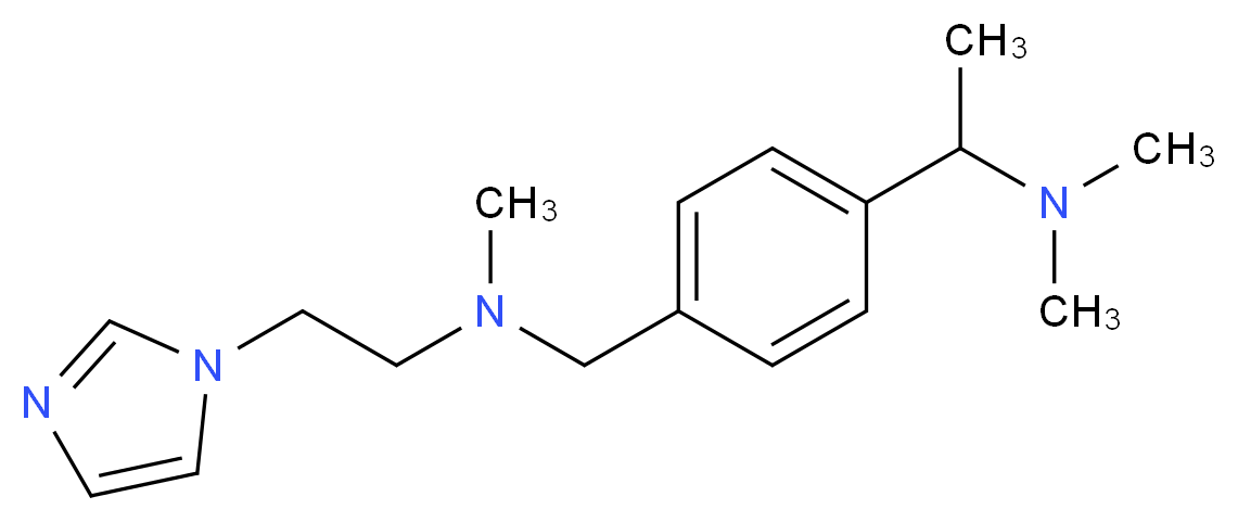 1-(4-{[[2-(1H-imidazol-1-yl)ethyl](methyl)amino]methyl}phenyl)-N,N-dimethylethanamine_Molecular_structure_CAS_)
