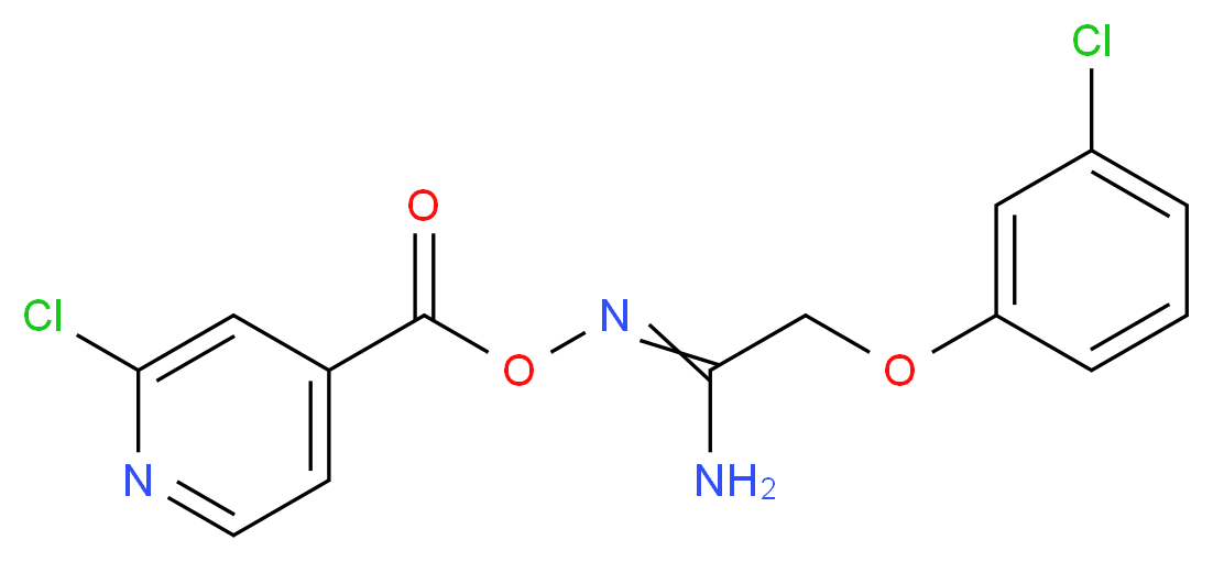 O1-[(2-chloro-4-pyridyl)carbonyl]-2-(3-chlorophenoxy)ethanehydroximamide_Molecular_structure_CAS_)