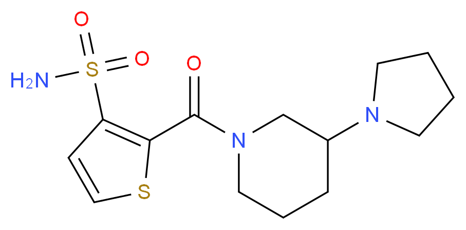 2-{[3-(1-pyrrolidinyl)-1-piperidinyl]carbonyl}-3-thiophenesulfonamide_Molecular_structure_CAS_)