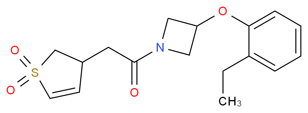 1-[(1,1-dioxido-2,3-dihydro-3-thienyl)acetyl]-3-(2-ethylphenoxy)azetidine_Molecular_structure_CAS_)