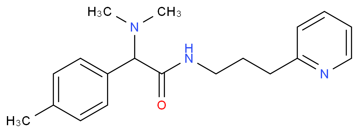 2-(dimethylamino)-2-(4-methylphenyl)-N-[3-(2-pyridinyl)propyl]acetamide_Molecular_structure_CAS_)