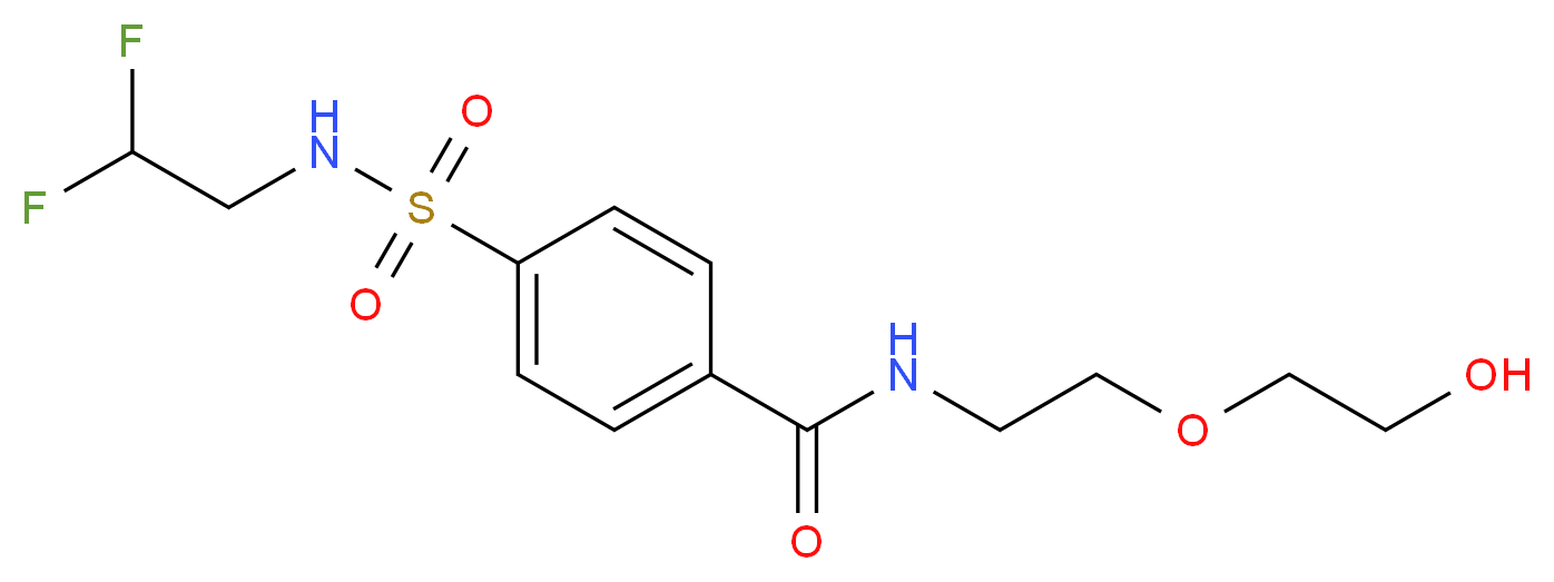 4-{[(2,2-difluoroethyl)amino]sulfonyl}-N-[2-(2-hydroxyethoxy)ethyl]benzamide_Molecular_structure_CAS_)