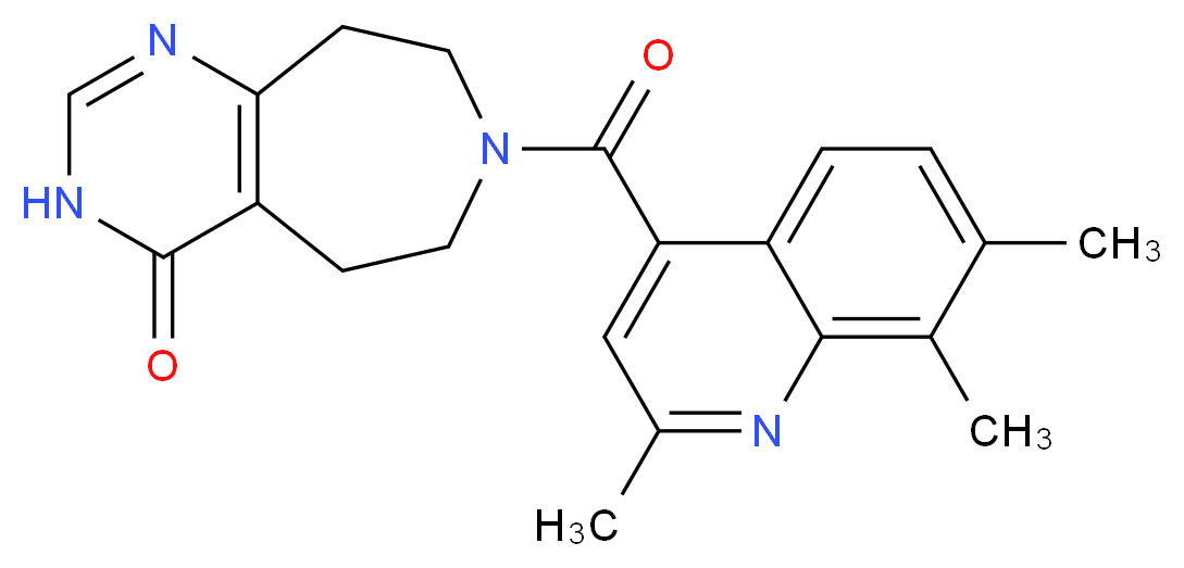 7-[(2,7,8-trimethyl-4-quinolinyl)carbonyl]-3,5,6,7,8,9-hexahydro-4H-pyrimido[4,5-d]azepin-4-one_Molecular_structure_CAS_)