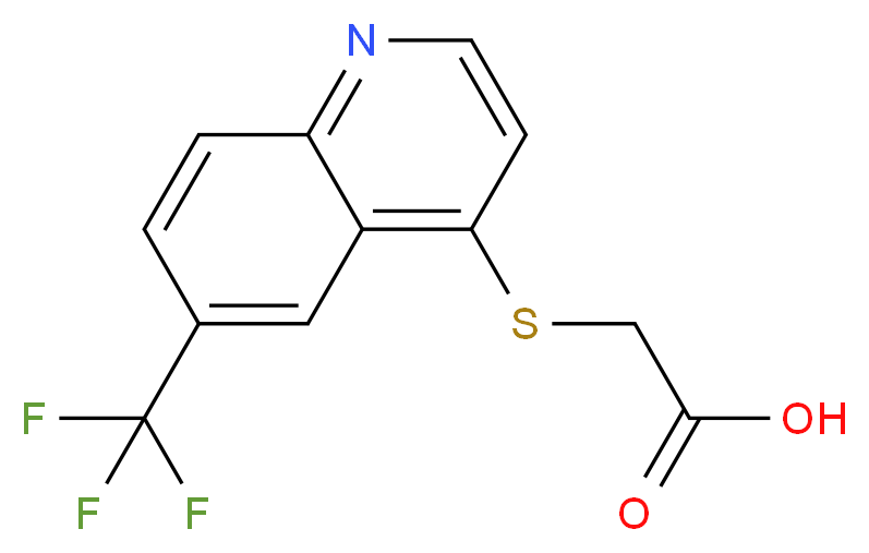 {[6-(Trifluoromethyl)quinolin-4-yl]thio}acetic acid_Molecular_structure_CAS_)