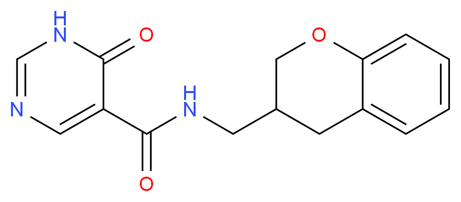 N-(3,4-dihydro-2H-chromen-3-ylmethyl)-6-oxo-1,6-dihydropyrimidine-5-carboxamide_Molecular_structure_CAS_)