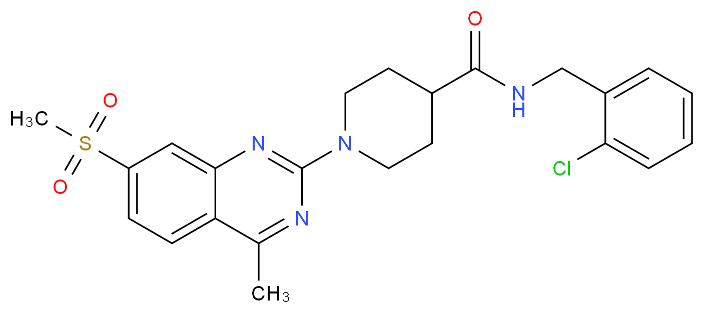 N-(2-chlorobenzyl)-1-[4-methyl-7-(methylsulfonyl)-2-quinazolinyl]-4-piperidinecarboxamide_Molecular_structure_CAS_)