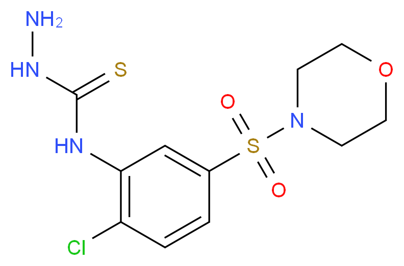 N-[2-chloro-5-(morpholin-4-ylsulfonyl)phenyl]hydrazinecarbothioamide_Molecular_structure_CAS_)
