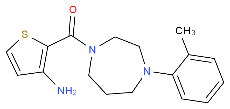 (2-{[4-(2-methylphenyl)-1,4-diazepan-1-yl]carbonyl}-3-thienyl)amine_Molecular_structure_CAS_)