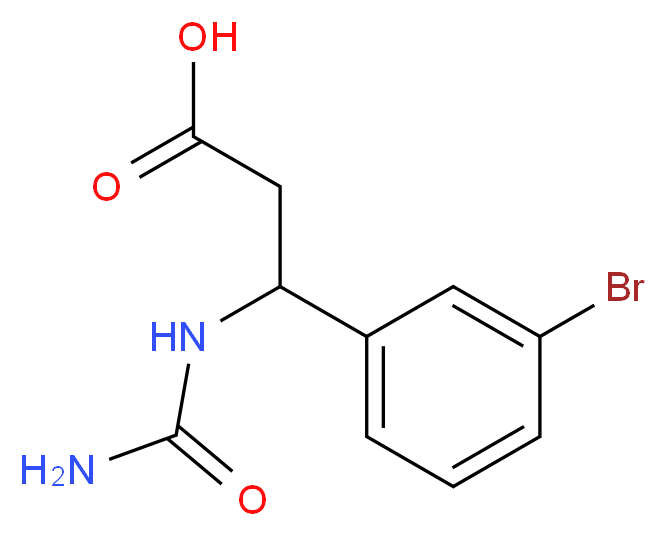 3-[(aminocarbonyl)amino]-3-(3-bromophenyl)propanoic acid_Molecular_structure_CAS_)