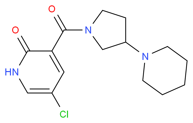 5-chloro-3-[(3-piperidin-1-ylpyrrolidin-1-yl)carbonyl]pyridin-2(1H)-one_Molecular_structure_CAS_)
