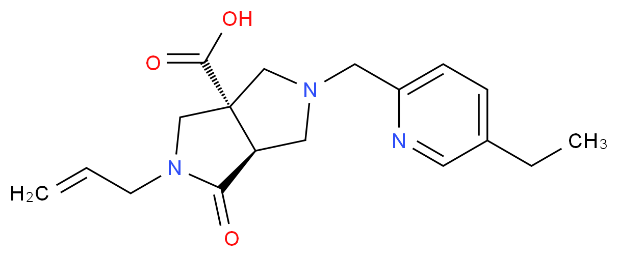 (3aS*,6aS*)-2-allyl-5-[(5-ethylpyridin-2-yl)methyl]-1-oxohexahydropyrrolo[3,4-c]pyrrole-3a(1H)-carboxylic acid_Molecular_structure_CAS_)