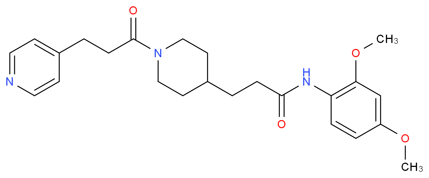 N-(2,4-dimethoxyphenyl)-3-{1-[3-(4-pyridinyl)propanoyl]-4-piperidinyl}propanamide_Molecular_structure_CAS_)