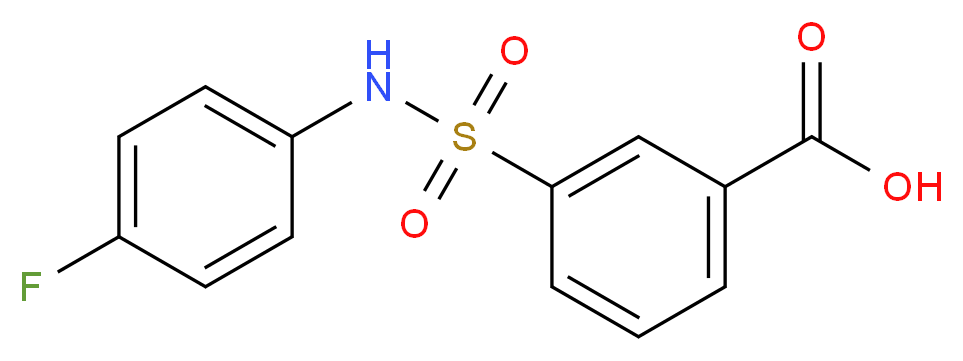 3-(4-Fluoro-phenylsulfamoyl)-benzoic acid_Molecular_structure_CAS_)
