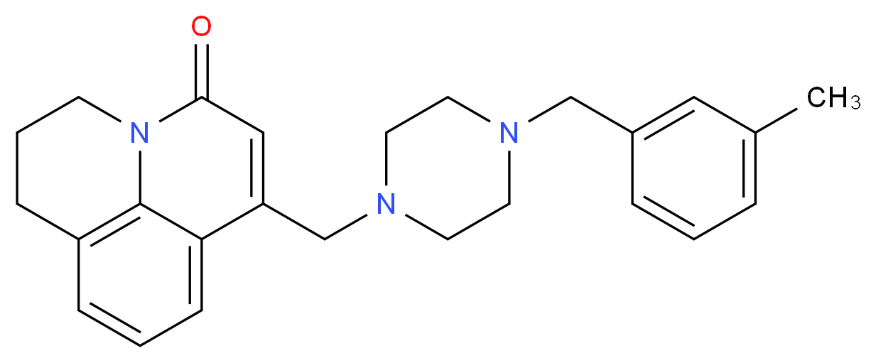 7-{[4-(3-methylbenzyl)piperazin-1-yl]methyl}-2,3-dihydro-1H,5H-pyrido[3,2,1-ij]quinolin-5-one_Molecular_structure_CAS_)