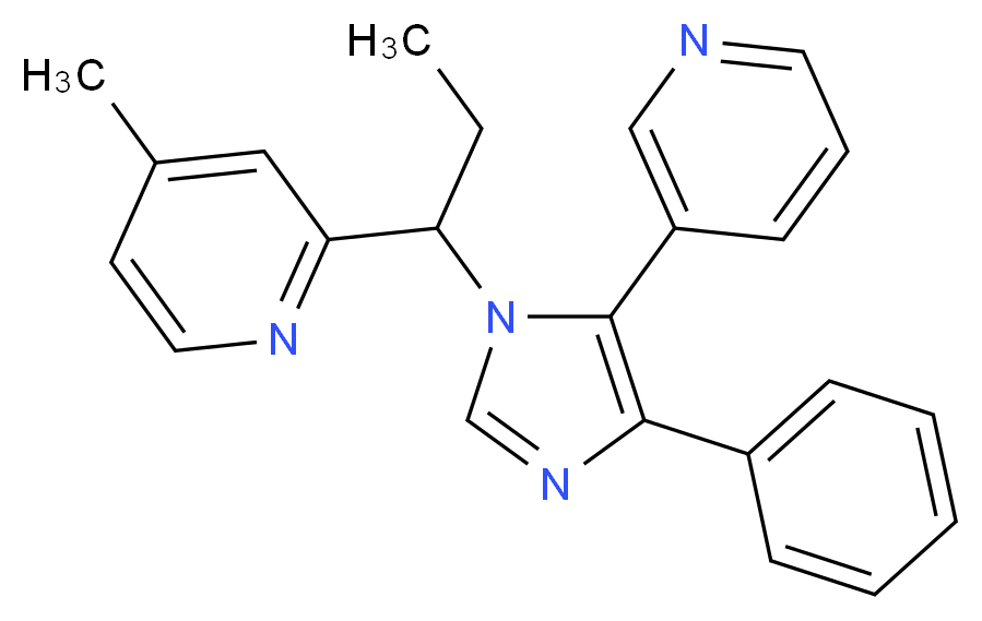 4-methyl-2-[1-(4-phenyl-5-pyridin-3-yl-1H-imidazol-1-yl)propyl]pyridine_Molecular_structure_CAS_)