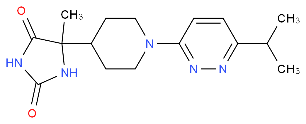 5-[1-(6-isopropylpyridazin-3-yl)piperidin-4-yl]-5-methylimidazolidine-2,4-dione_Molecular_structure_CAS_)