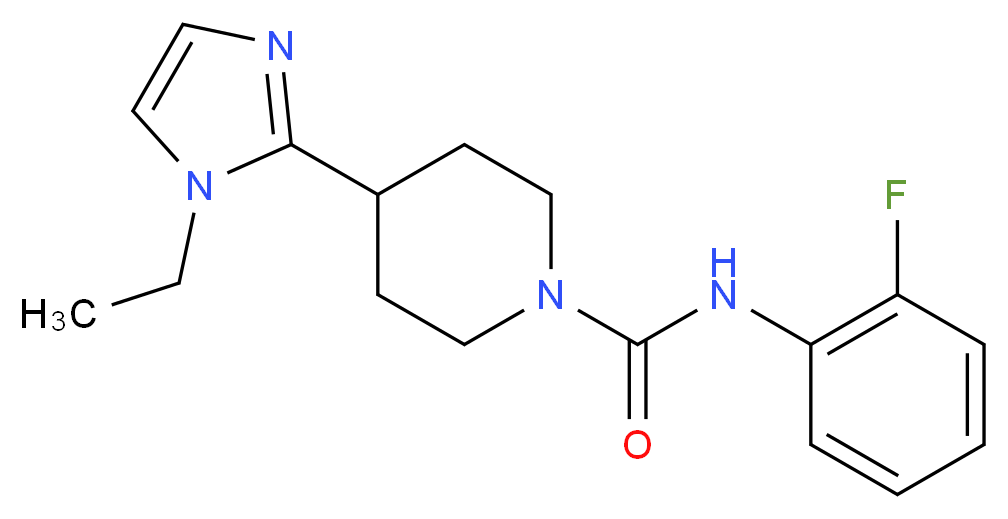 4-(1-ethyl-1H-imidazol-2-yl)-N-(2-fluorophenyl)-1-piperidinecarboxamide_Molecular_structure_CAS_)