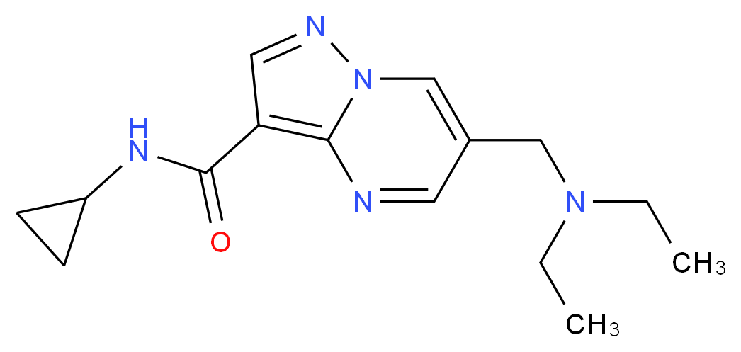N-cyclopropyl-6-[(diethylamino)methyl]pyrazolo[1,5-a]pyrimidine-3-carboxamide_Molecular_structure_CAS_)