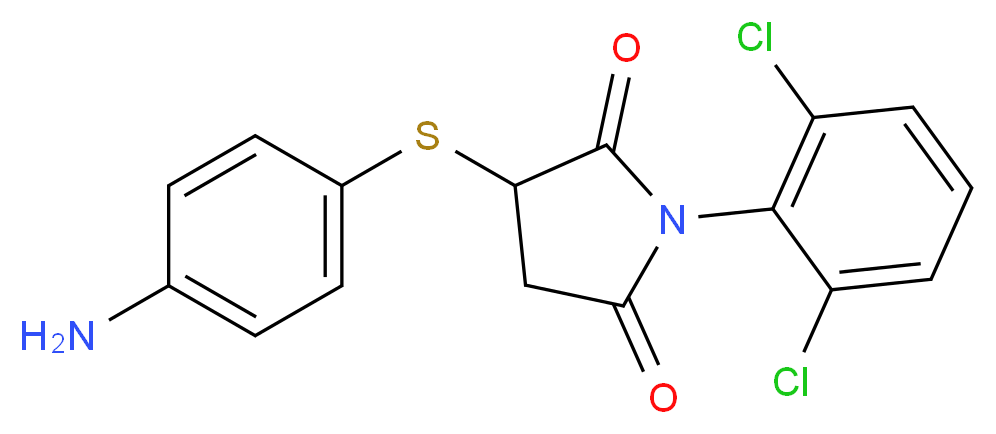 3-[(4-Aminophenyl)thio]-1-(2,6-dichlorophenyl)-pyrrolidine-2,5-dione_Molecular_structure_CAS_)