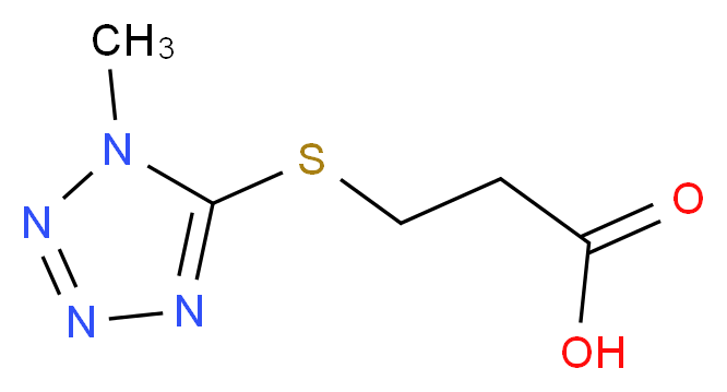3-[(1-Methyl-1H-tetrazol-5-yl)thio]propanoic acid_Molecular_structure_CAS_93211-24-6)