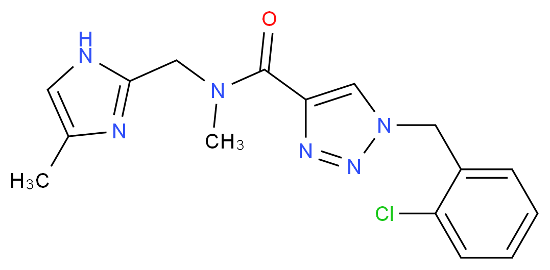 1-(2-chlorobenzyl)-N-methyl-N-[(4-methyl-1H-imidazol-2-yl)methyl]-1H-1,2,3-triazole-4-carboxamide_Molecular_structure_CAS_)