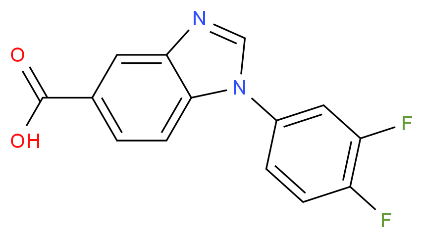 1-(3,4-Difluorophenyl)-1H-benzimidazole-5-carboxylic acid_Molecular_structure_CAS_)