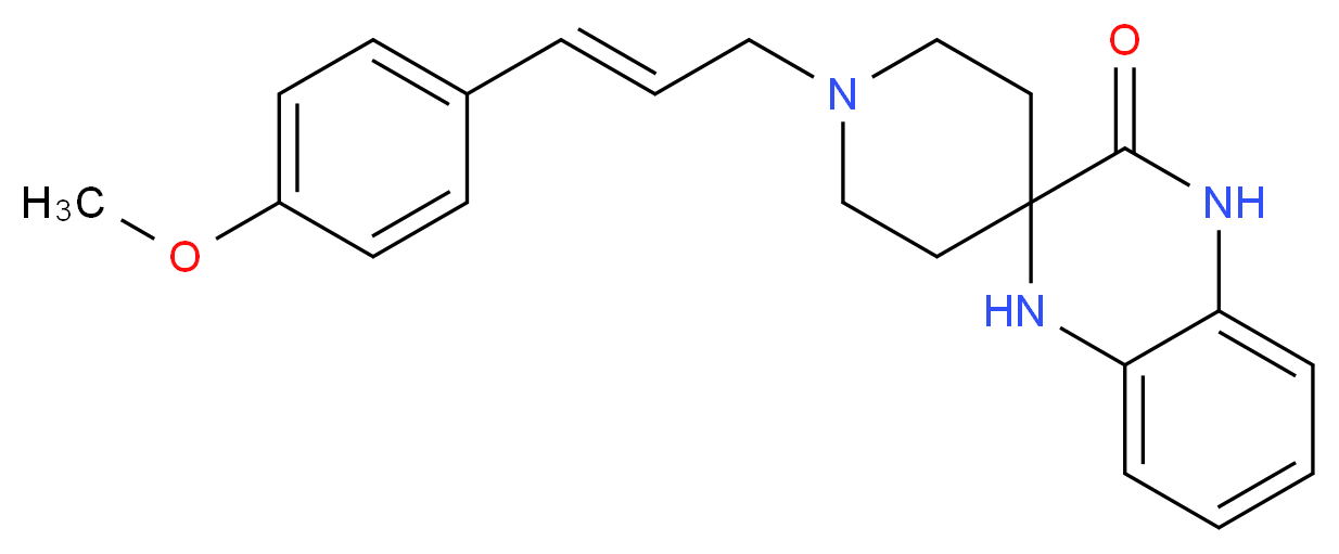 1-[(2E)-3-(4-methoxyphenyl)-2-propen-1-yl]-1',4'-dihydro-3'H-spiro[piperidine-4,2'-quinoxalin]-3'-one_Molecular_structure_CAS_)